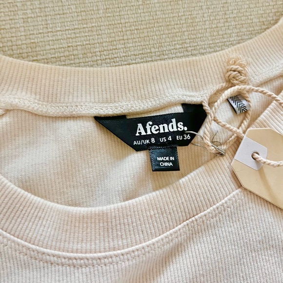 Princess Polly Cream Crop Tee by Afends - Picture 4 of 5